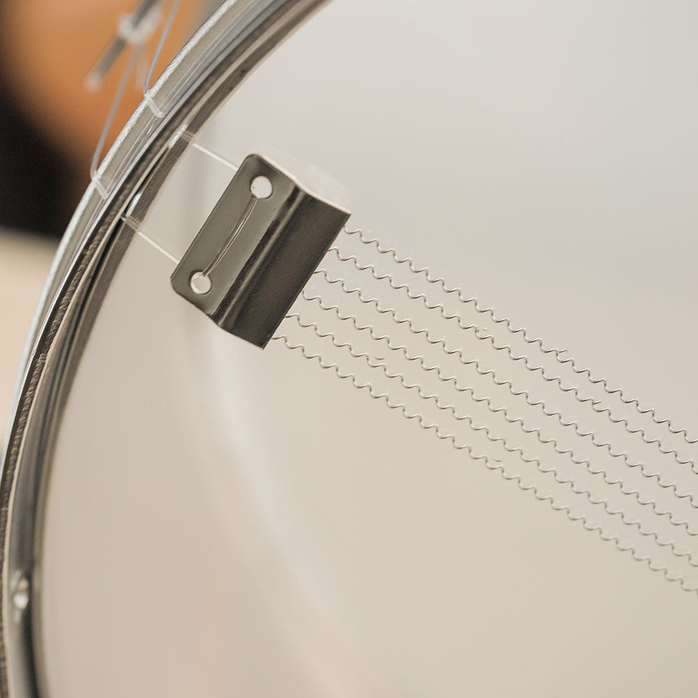 close up of snare drum bottom