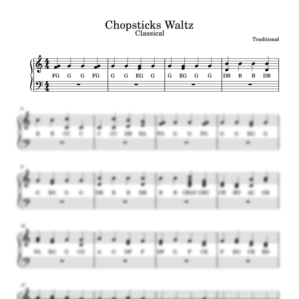 Chopsticks Waltz sheet music