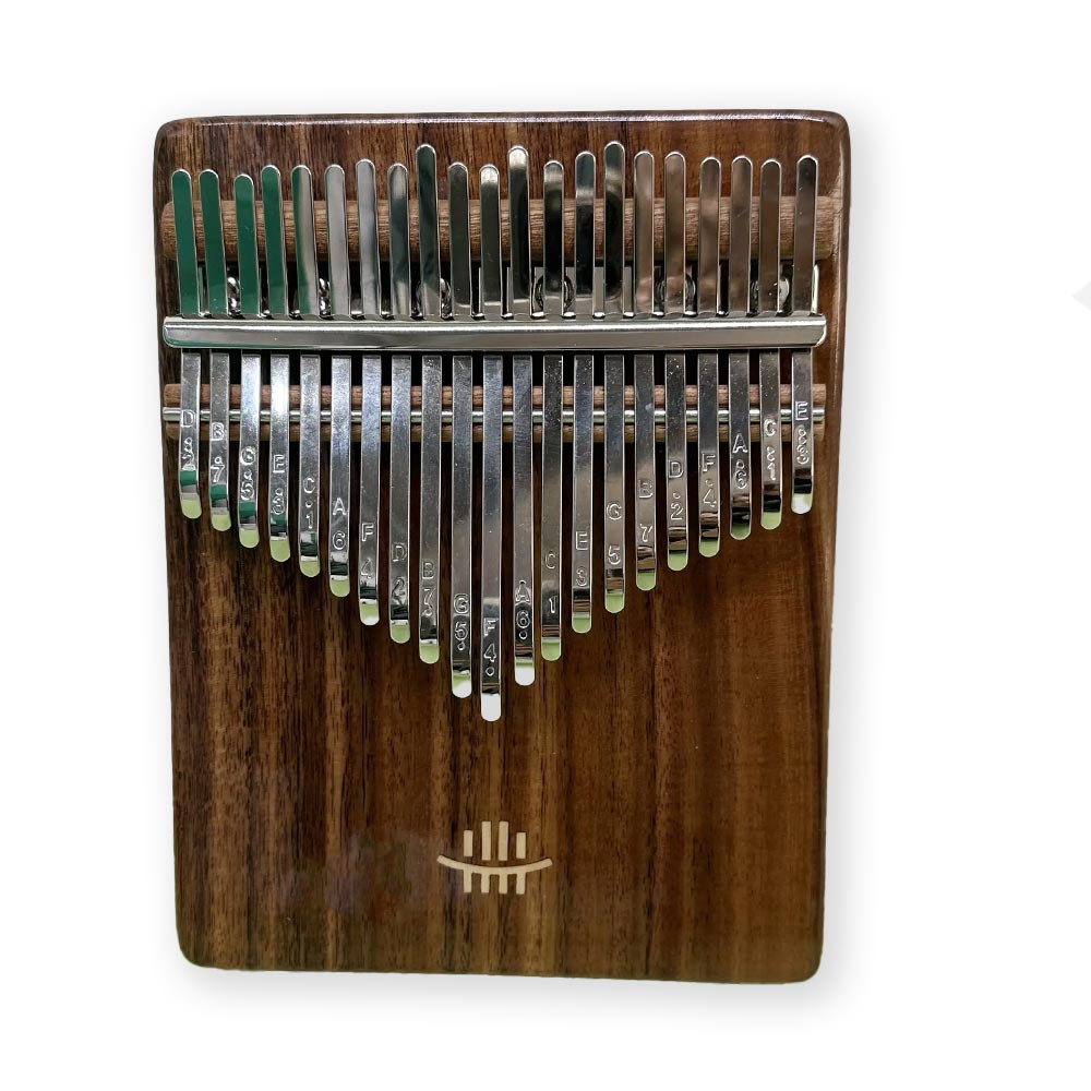 Front view of the Hluru 21-Note Box-Type Kalimba on a white background.