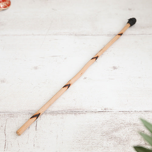 Wooden Kenyan beater with burnt design