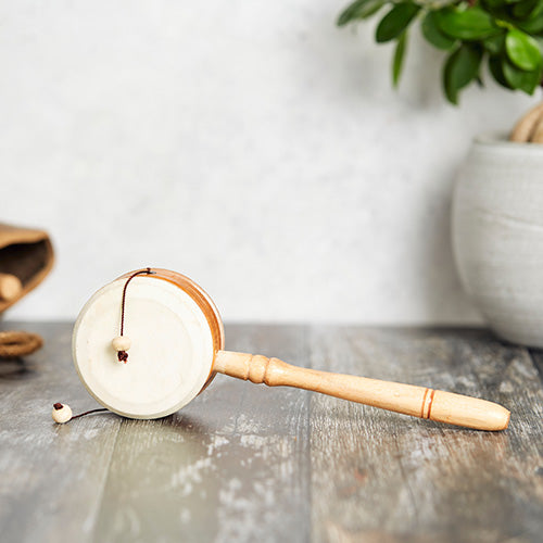 monkey drum wooden frame goats hide