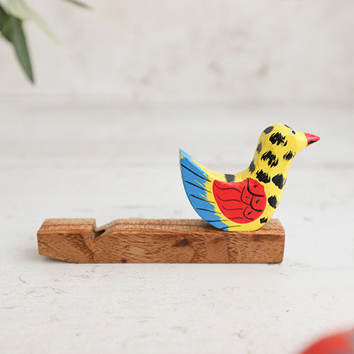 Side of Wooden Indonesian Bird Whistle