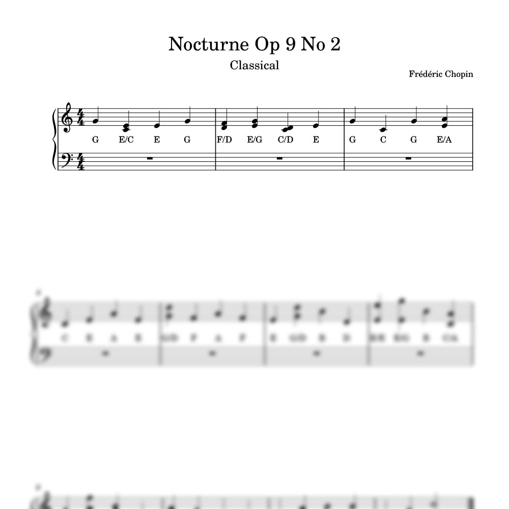 Nocturne Op 9 No 2 sheet music