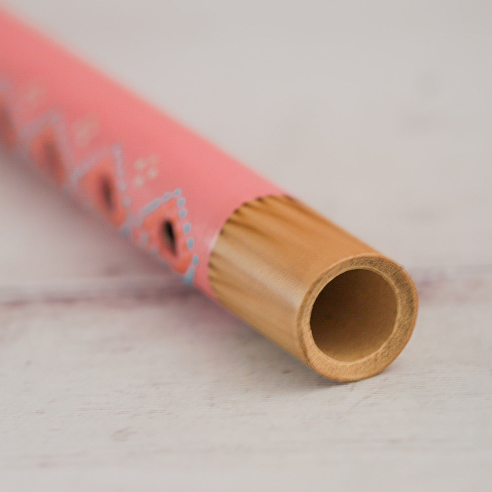 pink bamboo flute end