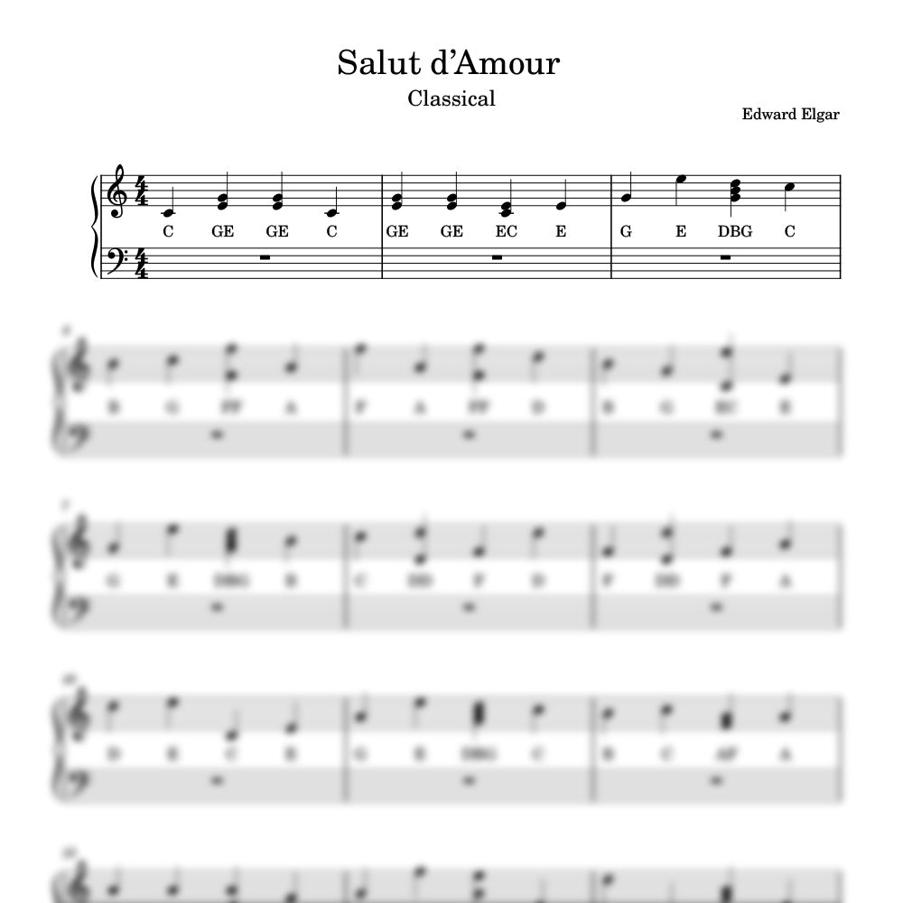 Edward Elgar Salut d’Amour sheet music