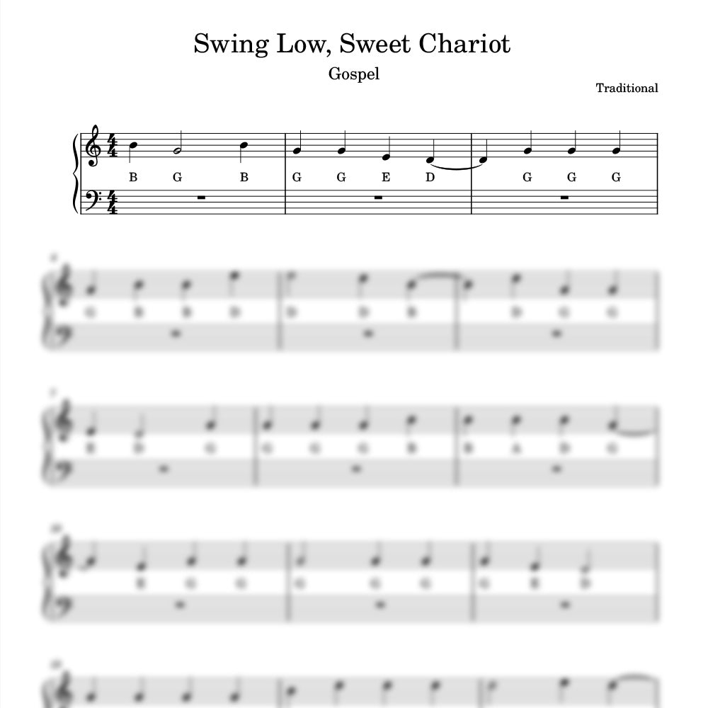 Swing Low Sweet Chariot sheet music