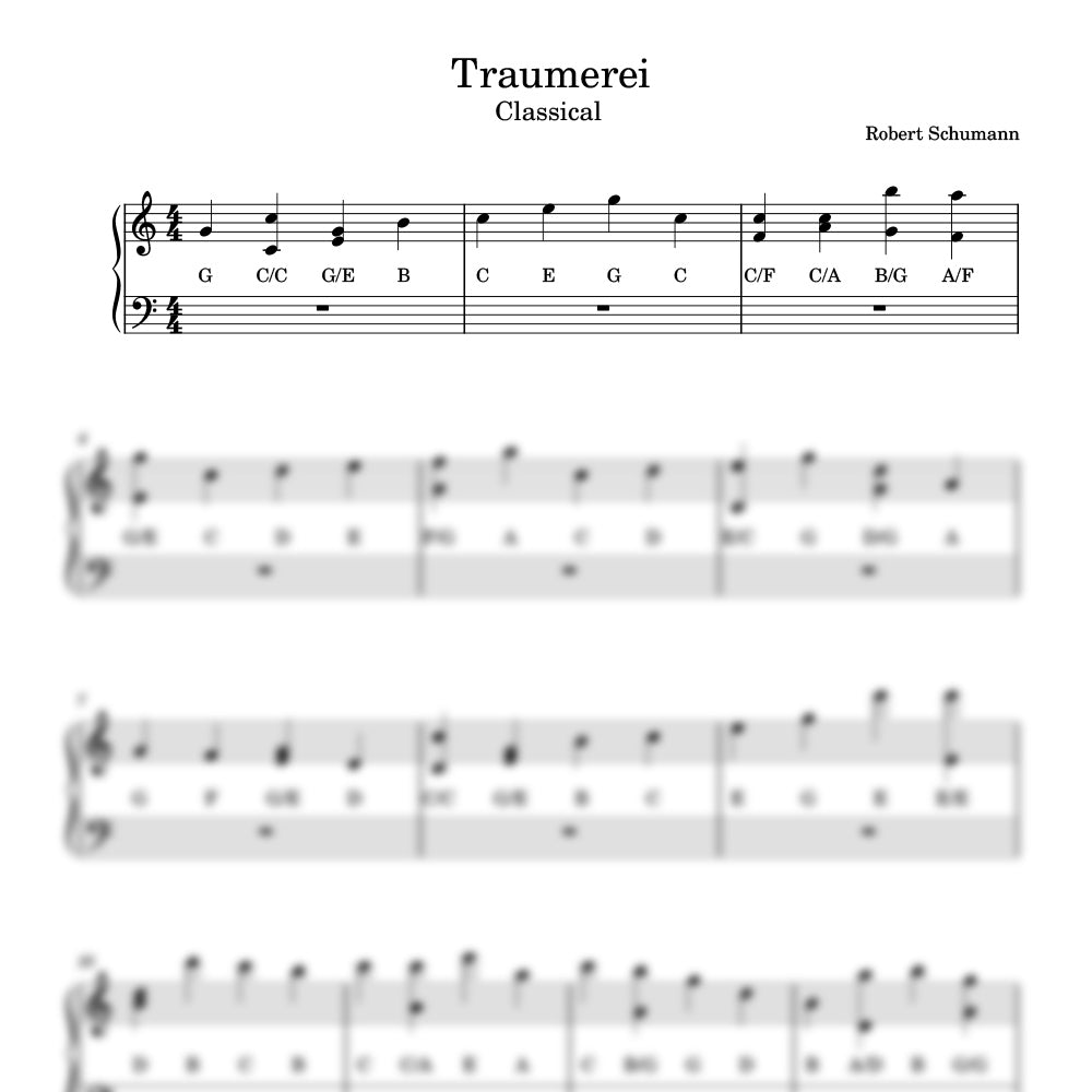 traumerei Robert schumann sheet music