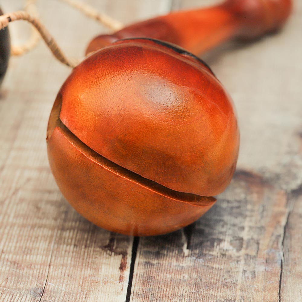 Close-up of the Vietnamese Lotus Clacker block, highlighting its intricate design and texture.