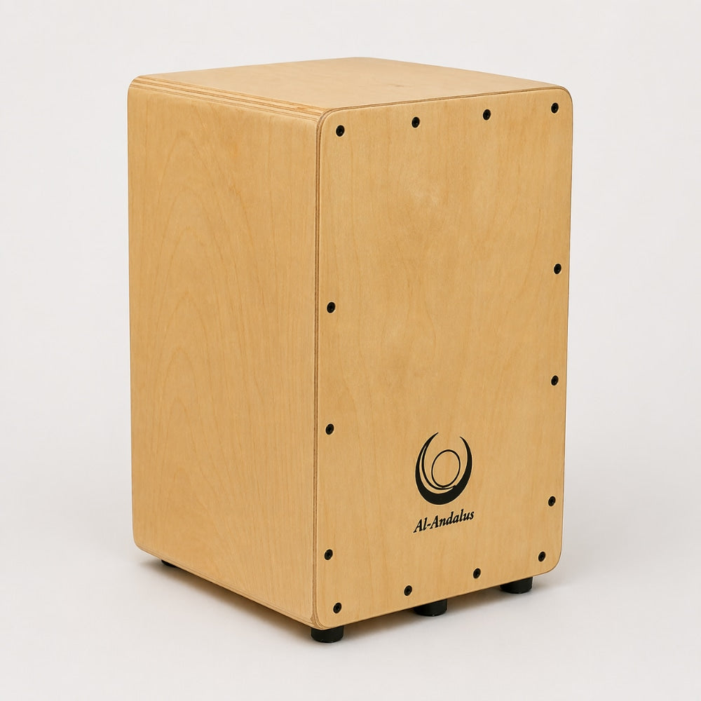 large cajon drum white background