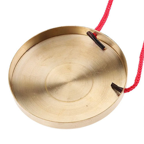 Close up of brass metal gong