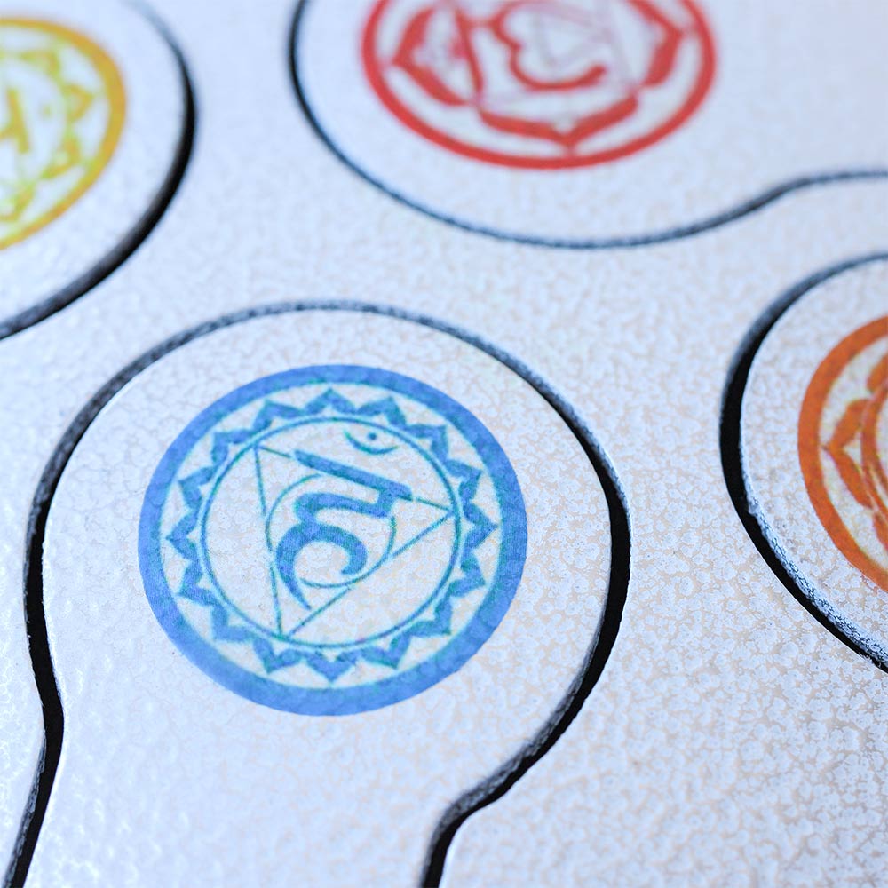 close up of chakra colourful notes