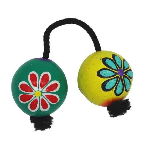 Green and Violet Floral Kashaka Shaker