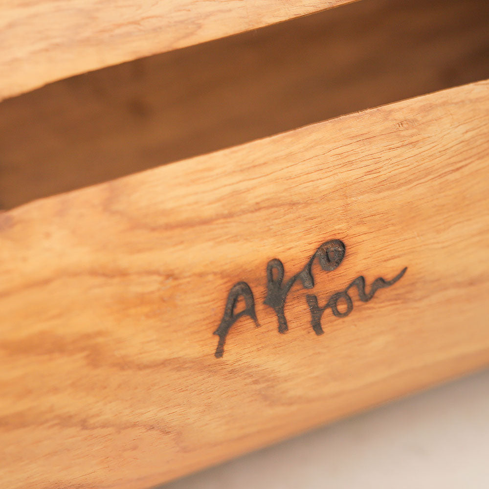 close up of afroton name krin log drum