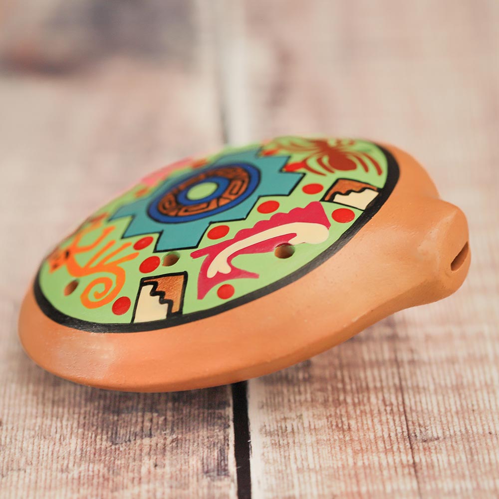 close up of nazca ocarina