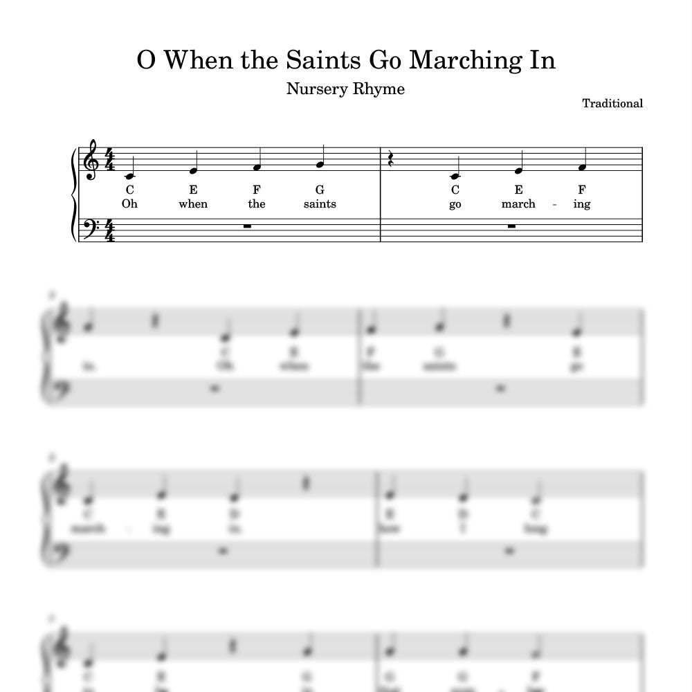 O When the Saints sheet music