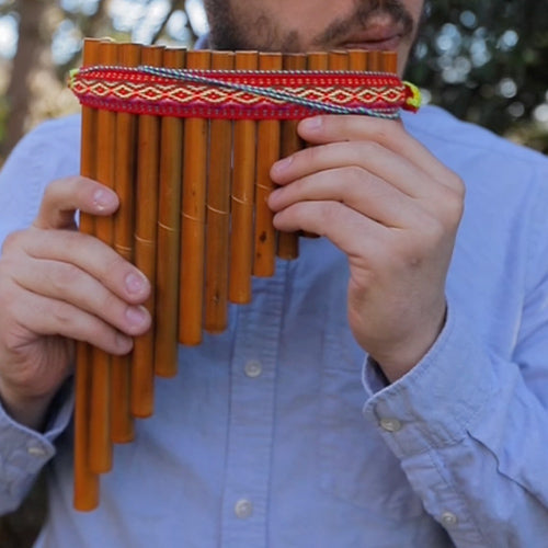 Ryan Bomzer Playing the Zanka Pan Pipes