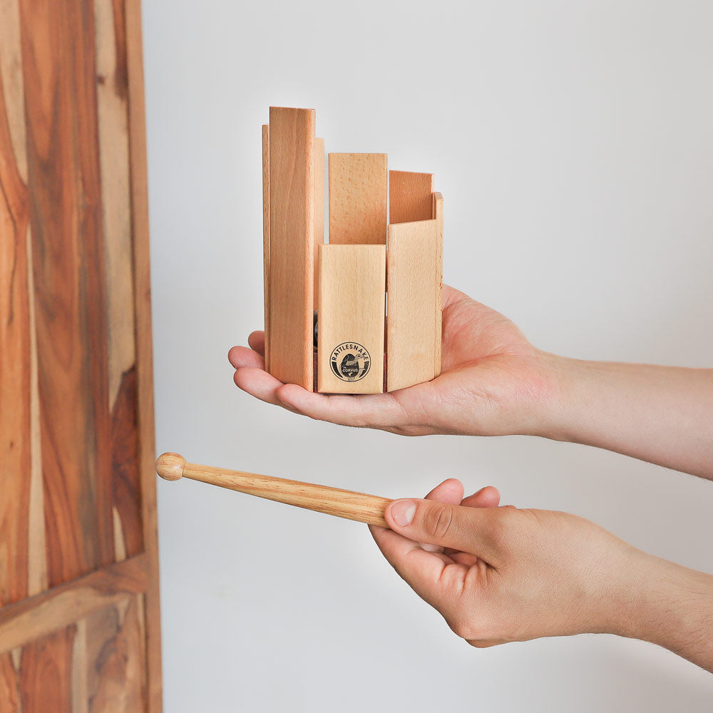 rattlesnake xylophone without handle in hand