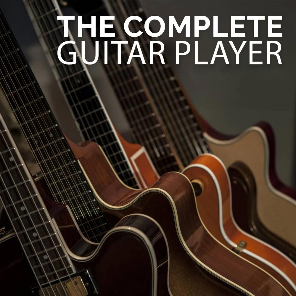 bundle of guitars white background the complete guitar player