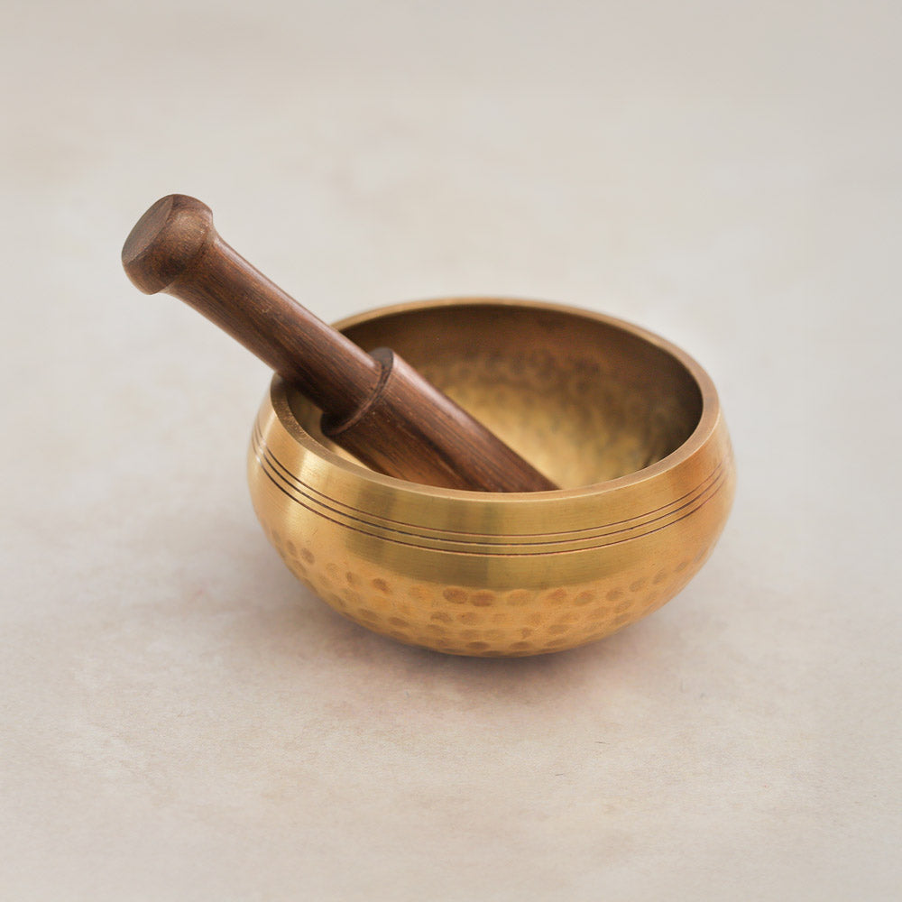 Tibetan singing bowl with stick