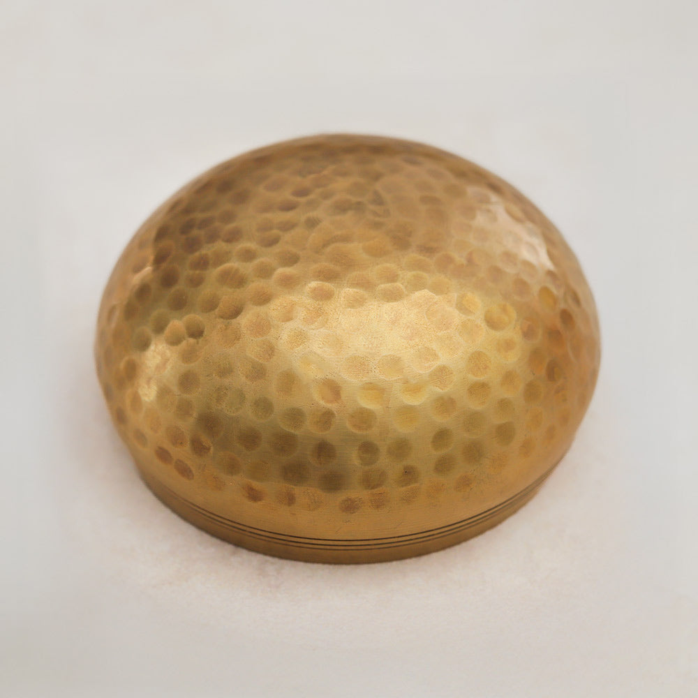 underside of large Tibetan singing bowl