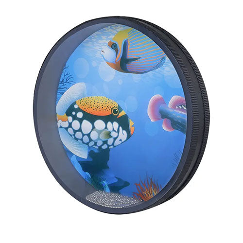 Ocean wave drum with fishes