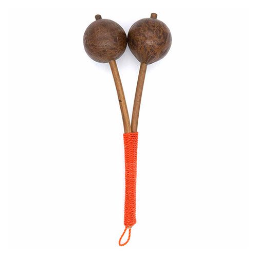 Twin televi nut shaker from ghana with red handle