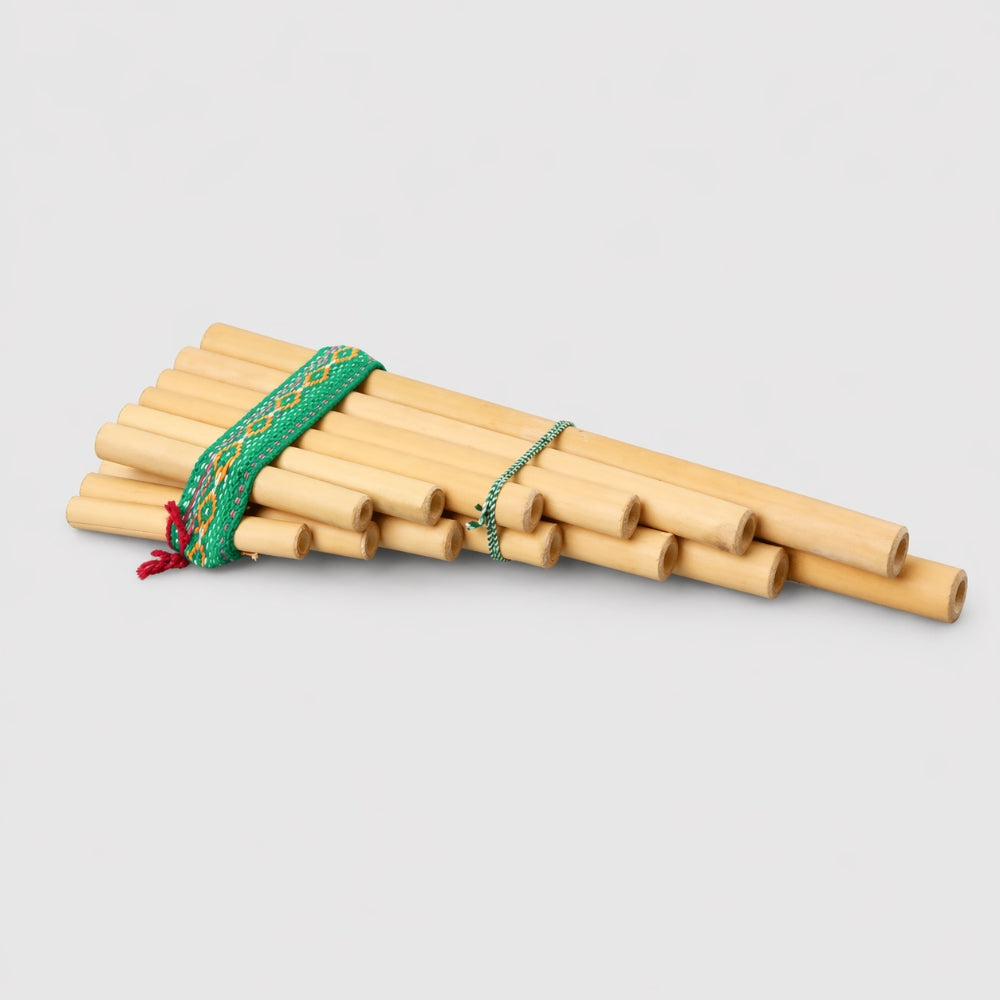 zampona pan pipes with green ribbon