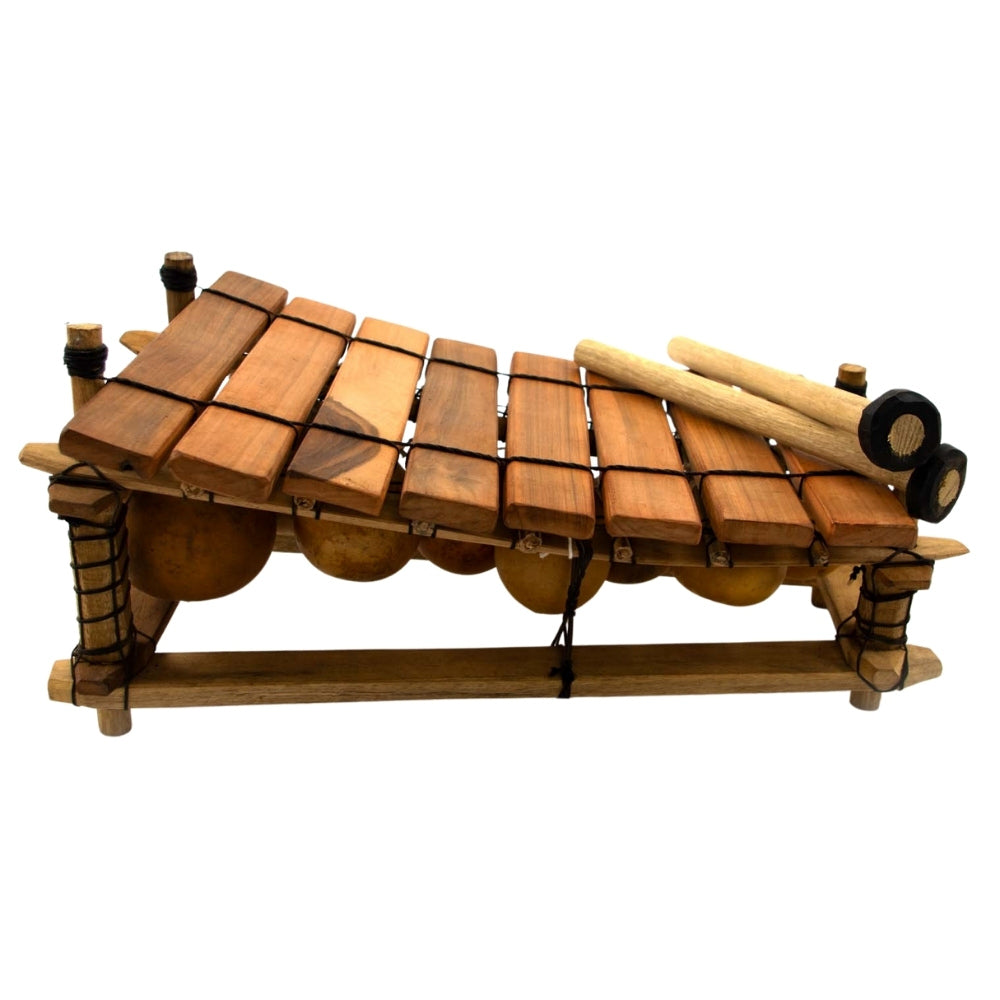 Traditional African balafon xylophone with 8 notes