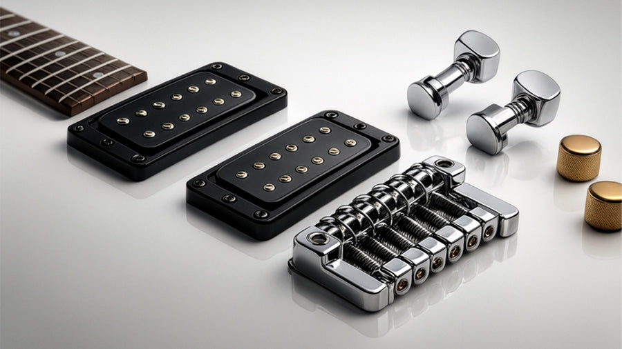 Guitar hardware such as pickups knobs bridge and more.