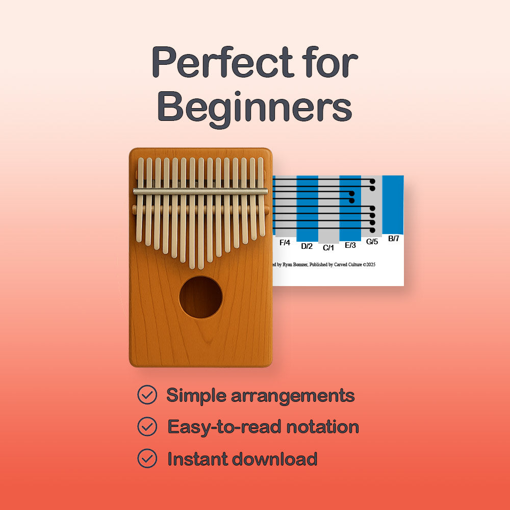 O When the Saints Go Marching In - 17 Note Kalimba Tab
