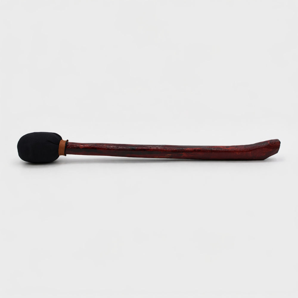 Handcrafted shamanic drum beater with black design made in Indonesia