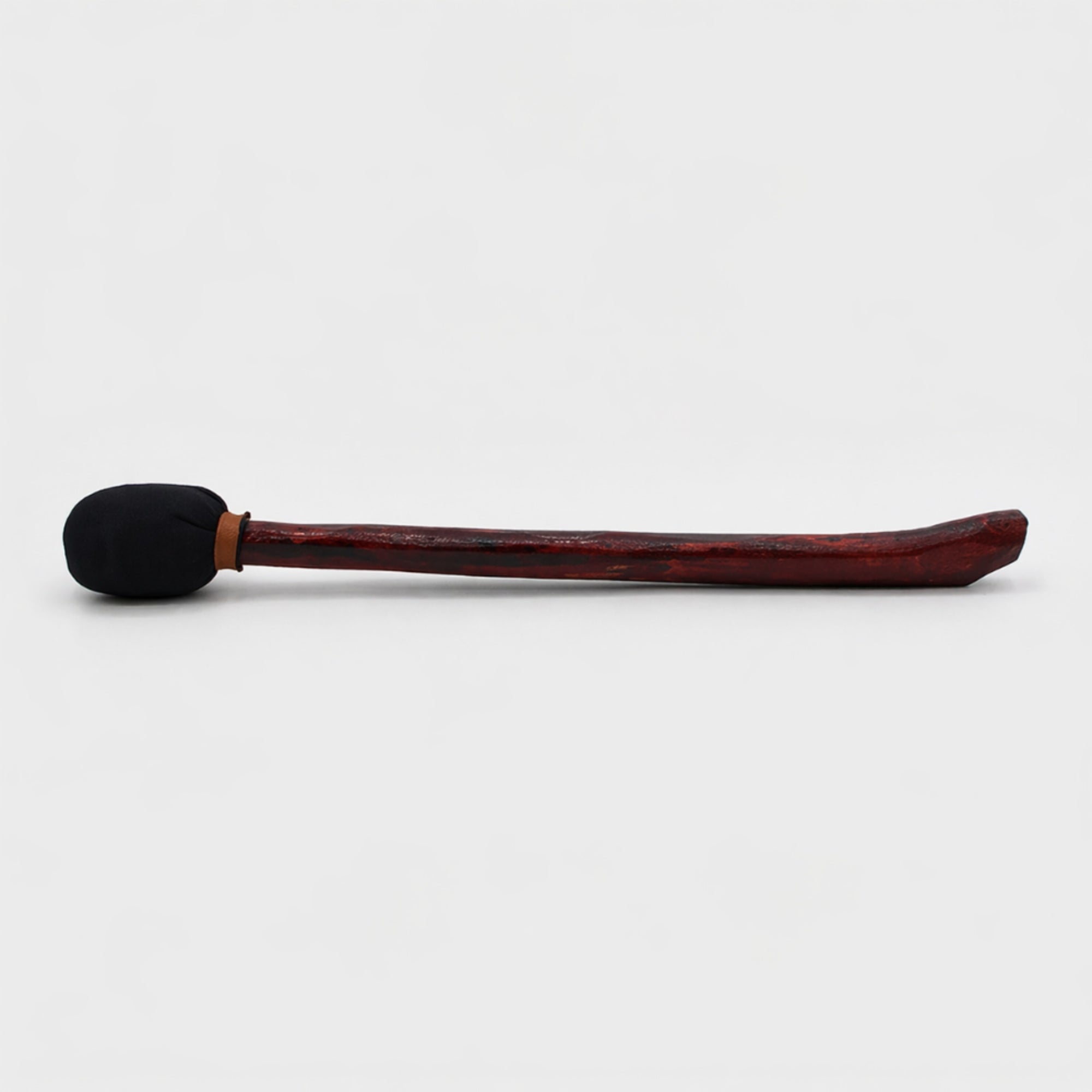 Handcrafted shamanic drum beater with black design made in Indonesia