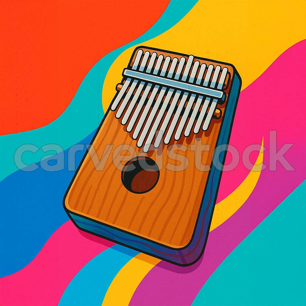 Kalimba – Vibrant Pop Art (Stock Image)