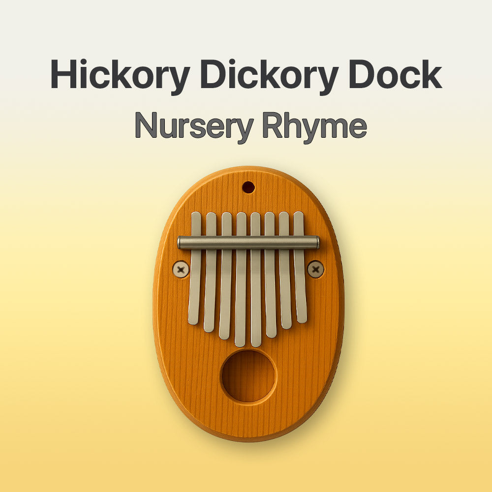 Hickory Dickory Dock  - 8 Note Pocket Kalimba Tab