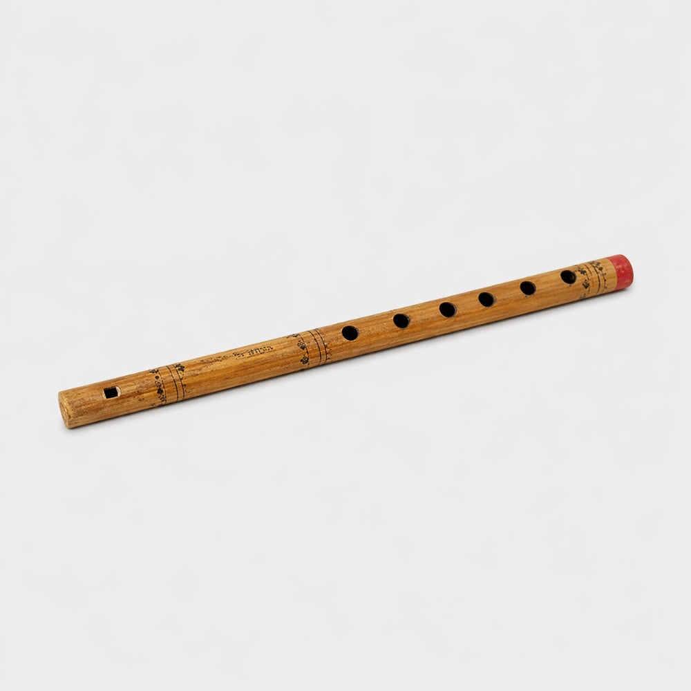 indian painted wooden flute 