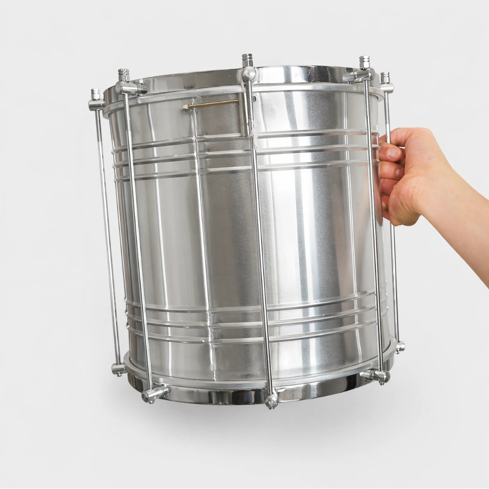 scale image in hand of samba drum 