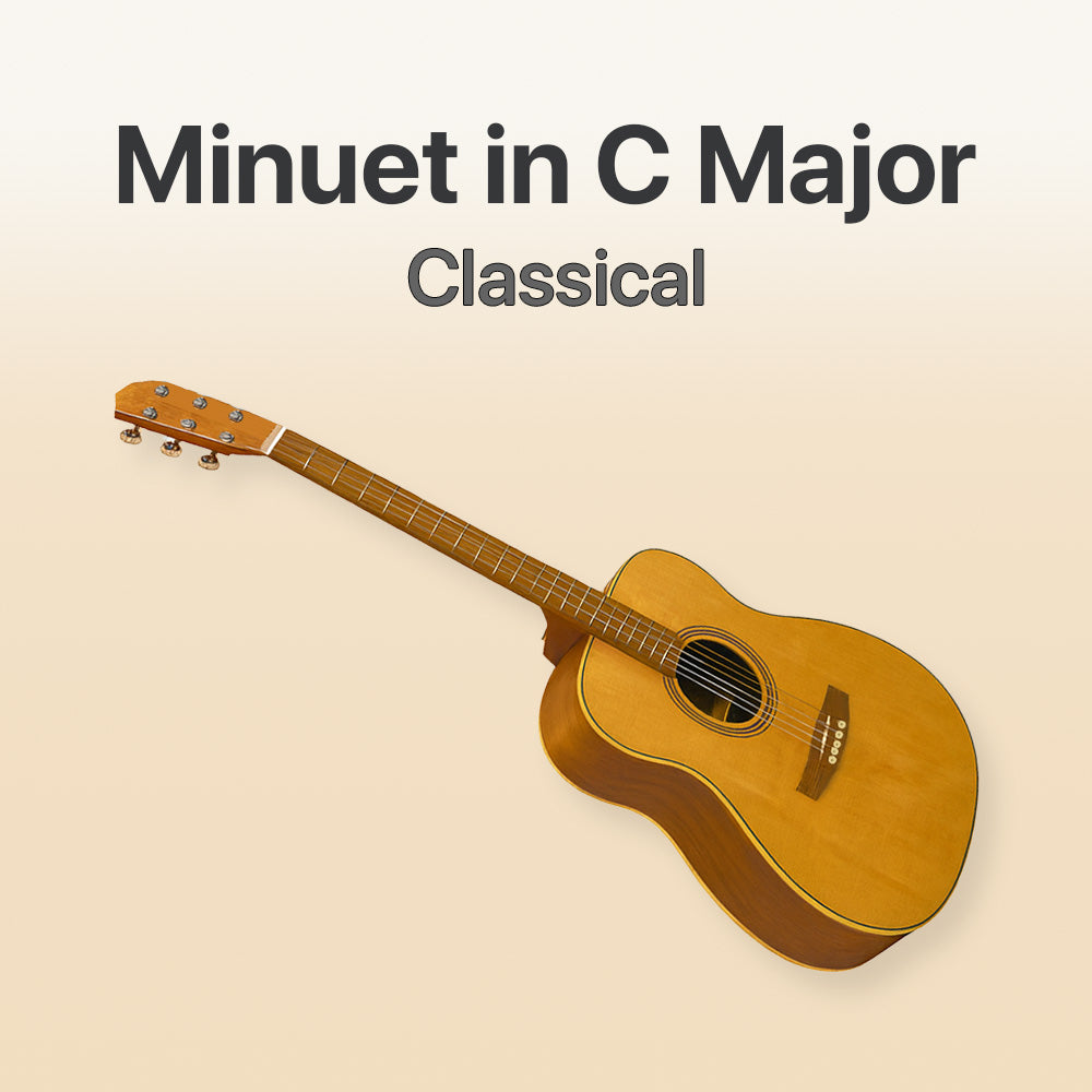Bach Minuet in C Major - Guitar Tab