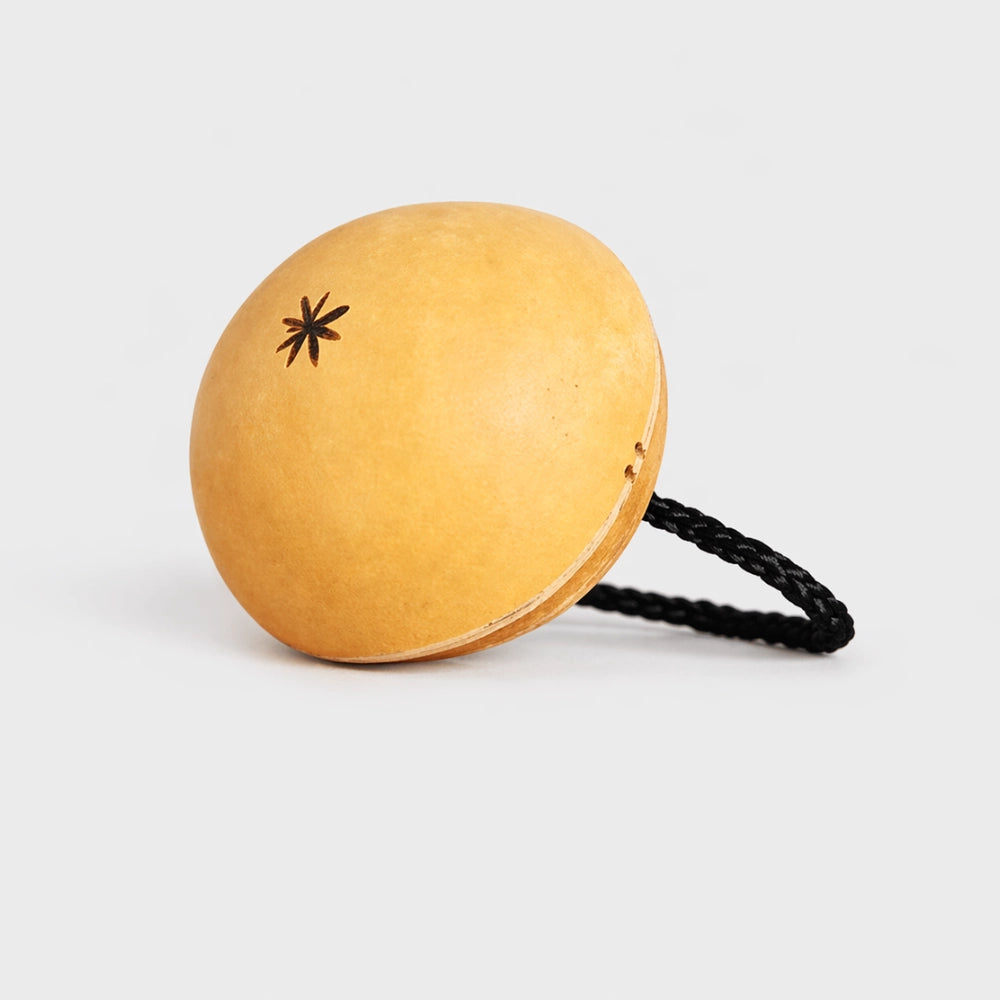 coco rattle shaker on white background 